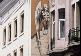 Comic-Wandzeichnungen und Brüssel