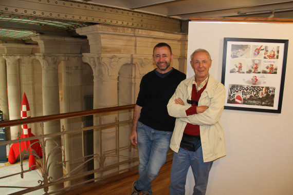 Grégory Panaccione and Bruno Bozzetto - © Daniel Fouss/Comics Art Museum test