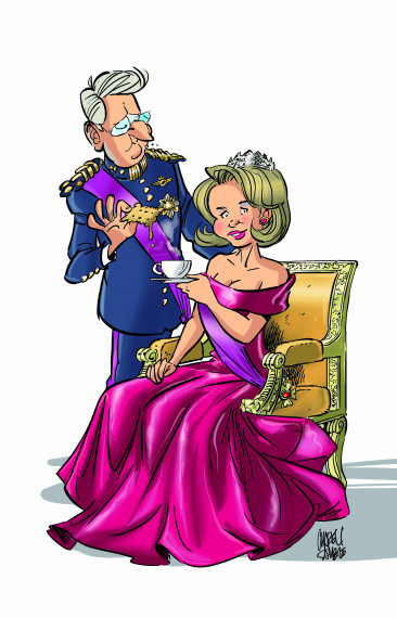 Dans la tête de Charel Cambré - Le Roi Philippe et la Reine Mathilde © Charel Cambré test